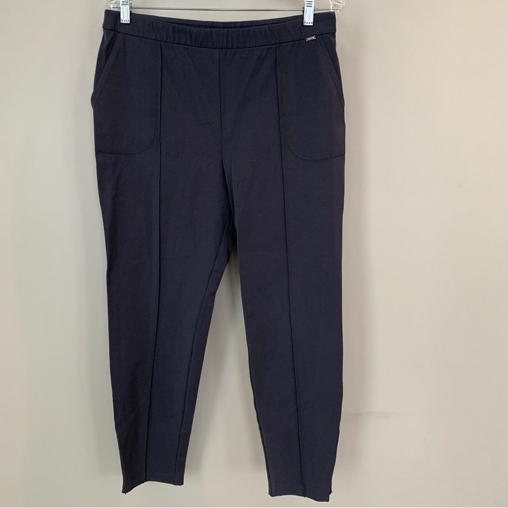 St. John Nylon‎ Pull-On Navy Blue Pants Size 12